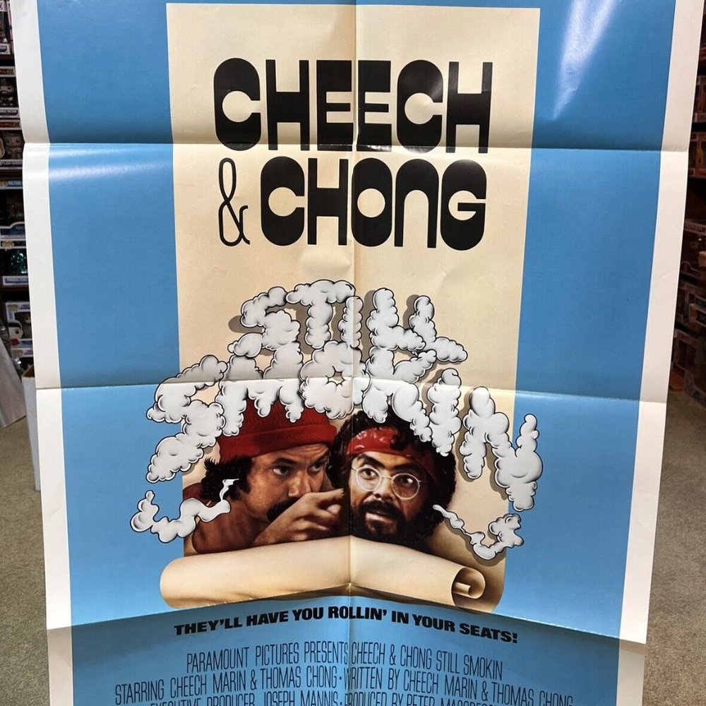 1983 “Still Smokin” Cheech & Chong ORIGINAL MOVIE POSTER 27” X 41” One Sheet